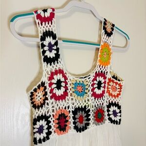 SHEIN Multicolor Crochet Maxi Dress